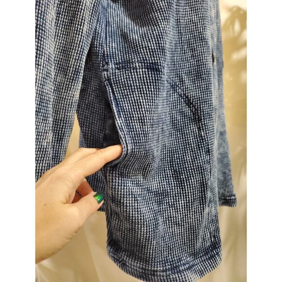 Vtg 90s Produce Studio Home Grown Waffle Knit Cotton Button Tunic Top XL Artsy - Picture 7 of 11